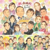 結婚記念日のお祝いに、大切な人に似顔絵を贈りませんか。 金婚式 似顔絵 贈り物 ギフト プレゼント 名入れ 手描き 結婚記念日 誕生日 お祝い 長寿 大人数 祖父 ご夫婦 ご両親 家族 修正無料 名入れ 下書き確認 一生もの 実績多数 喜ばれる かわいい 長寿 結婚50周年 一生もの 感謝 宝物 還暦祝い 白寿祝い 贈答品 メモリアルギフト 喜寿祝い 快気祝い オーダーメイド 感激 メモリアル