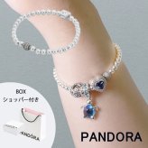 再入荷｜ボックス・ショッパー付き｜Pandora(パンドラ)【ビーズ＆パヴェ ブレスレット】シルバー ブレスレット  スターリングシルバー カスタムジュエリー 記念日 贈り物 誕生日 卒業祝い 入学祝い 入社祝い 母の日 ホワイトデーのお返し クリスマスプレゼント 