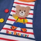 ミキハウス ホットビスケッツ★ベスト風スタイ&ブルマギフトセット【クリアケース付き】ギフトラッピング　出産祝い　誕生日　お祝い　入園祝い　キッズ服　ベビー服