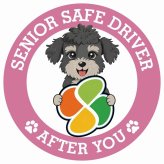 カーサイン 高齢者マーク SENIOR SAFE DRIVER シュナプー ステッカー シール 直径13cm 肉球 日本製 車