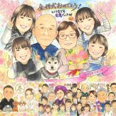 結婚記念日のお祝いに、ギフトにぴったりの似顔絵です。 贈り物 似顔絵 金婚式 手描き 名入れ プレゼント ギフト 結婚記念日 誕生日 お祝い 長寿 大人数 ご両親 祖父 ご夫婦 家族 下書き確認 名入れ 修正無料 親孝行 実績多数 似てる サプライズ 長寿 一生もの 感謝 宝物 結婚50周年 節目 還暦祝い ウェディングギフト 傘寿祝い 感激 贈答品 感謝の品 色紙 喜寿祝い キレイ