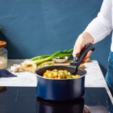 GreenPan グリーンパン クリックシェフ ソースパン16cm mnr-0753 片手鍋IH・ガス対応/オーブン調理OK/おしゃれ ブルー ホワイト/安心 安全/セラミックコーティング/焦げ付きにくい/食洗機対応/キッチンツール 人気/着脱式ハンドル 取っ手が取れる/