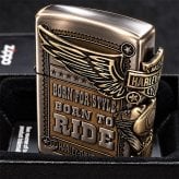 ZIPPO ライター ハーレー ダビッドソン ジッポ アンティークシルバー＆ゴールド 金銀 古美仕上げ 3面メタル イーグル 日本国内限定モデル かっこいい ギフト ジッポー