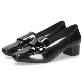 TEMPERATE テンパレイト FRIDA フリーダ レインシューズ レディース 完全防水 スリッポン パンプス スクエアトゥ 3.5cmヒール 歩きやすい 滑りにくい 光沢感