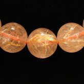 天然石ブレスレット【立体的に広がる黄金の風景】11mm ゴールドルチルクォーツ 一点物【GHB210】浄化発送 京海堂