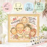 似顔絵 プレゼント 結婚記念日 手描き 名入れ 贈り物 ギフト ダイヤモンド婚式 記念日 お祝い 結婚60周年 結婚記念日 大人数 両親 祖父母 ご夫婦 家族 お父さん 夫婦 下書き確認 名入れ 修正無料 喜ばれる 宝物 似てる サプライズ 60周年 長寿 感謝 思い出 節目 オーダーメイド バレンタインデー メモリアルギフト メモリアル 結婚祝い 色紙 米寿祝い