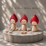 フルーツの妖精さん｜選べる5種類｜木製オブジェ・置き物｜みかん・グレープフルーツ・メロン・イチゴ・もも｜ハンドメイド