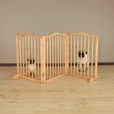 ペットフェンス giocoso 完成品 パイン材 天然木 ライトブラウン・ホワイト W58×D2.2×H75cm/1枚x3枚隙間:約4.7cm ペットゲート 犬 猫 柵 ペット用品 ライトブラウン ホワイト おしゃれ 新生活