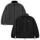  KANGOL カンゴール ブルゾン ジャケット リバーシブル レディース メンズ ボア ハイネック ダブルジップ 防寒 ブランド ロゴ ゆったり おしゃれ ストリート カジュアル アウター 高校生 秋 冬 M L LL 2026FW Karlas 別注