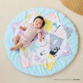出産祝い MOOMIN BABY ムーミンベビー プレイマット ムーミン スウィートドリーム ニョロニョロ 円形 直径96cm ベビーマット 赤ちゃん カシャカシャ おもちゃループ 中綿 北欧 月齢フォト 寝相アート 0歳 新生児 ハーフバースデー 男の子 女の子 ベビーシャワー 出産内祝い ギフト