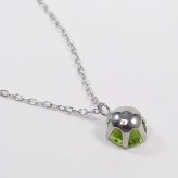 シルバー枠 ペリドット一粒ペンダントネックレス 約1.0ct天然石 SILVER925小豆チェーン40cm 8月の誕生石【送料無料】【レディース,激安,特価,通販】