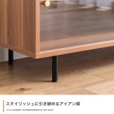 テレビ台 テレビボード ガラス ローボード 木製 テレビラック スリム 収納 TV台 省スペース ガラス扉 壁寄せ 一人暮らし 収納棚 Laura ラウラ 収納付き 幅120 可動棚 2段 ロータイプ コード穴 32型 32インチ 40型 40インチ