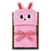 ミキハウス フード付バスタオル ピンク  ／タオル 日用品・ヘルスケア 敬老の日 プレゼント ギフト お彼岸 お供え 秋 2026 送料無料 ギフト プレゼント プチギフト 内祝い 快気祝い 出産祝い 結婚祝い 引出物 新築祝い お返し