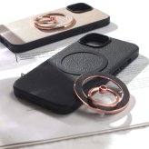 iphone17 ケース レザー リング付き iphone17Pro iphoneAir iphone17ProMAX 本革 マグセーフ対応 magsafe対応 17 air 17pro 17promax アイフォン17 アイフォン17promax スマホリング リング ホルダー スタンド スリム 山羊革 17プロ エアー 17プロマックス ブラック 送料無料