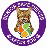 カーサイン 高齢者マーク SENIOR SAFE DRIVER ベンガル ステッカー シール 直径13cm 肉球 日本製 車