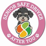 カーサイン 高齢者マーク SENIOR SAFE DRIVER シュナプー マグネット 強力 直径13cm 肉球 日本製 車 ステッカー
