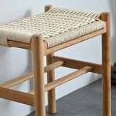 ダイニング家具 スツール 収納 木製 チーク 無垢材 ペーパーコード 和モダン モダン おしゃれ バリ家具 リビング 玄関 ダイニングチェア 椅子 ジャパンディ ベンチ ナチュラル ラタンチェア シンプル アジアン