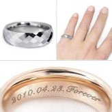 【レーザー刻印対応】金属アレルギーに優しい ミラーカット 6mm リング 指輪 1本 レーザー刻印対応 名入れ レディース メンズ マリッジリング ペアリング （1710081）