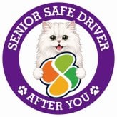 カーサイン 高齢者マーク SENIOR SAFE DRIVER ペルシャ ステッカー シール 直径13cm 肉球 日本製 車