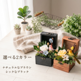 プリザーブドフラワー【バードボックス ルフィ】小鳥がかわいいボックスフラワー｜誕生日 結婚祝い 記念日 お祝い 花ギフト