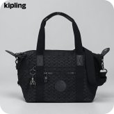 キプリング ボストンバッグ レディース ブランド Kipling アート ミニ ミニボストンバッグ 2WAY K15410-K59 Signature Emb 黒