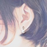 ［pearl626］ 8mm -  8.5mm パール ピアス ダイヤ あこや真珠 K18YG K18WG 0.06ct ダイヤモンド 天草