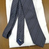 ミチコロンドン ネクタイ  MICHICO LONDON ML45 グレー/ライトグレー ブランド ネクタイ 幅7.5cm シルク  日本製 イタリア製生地 ネクタイブランド・ブランドギフト バースデー/誕生日/クリスマス/バレンタイン/成人祝い 父の日/入社祝い/就職祝い