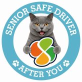 カーサイン 高齢者マーク SENIOR SAFE DRIVER シャルトリュー ステッカー シール 直径13cm 肉球 日本製 車