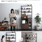 レンジ台 キッチン収納 キッチンラック オープンタイプ 台所ラック 台所収納 キッチン棚 炊飯置き トースター置き 収納ラック扉付き収納 オープン棚 引き出し オープンスペース おしゃれ 北欧 インダストリアル ブラック：