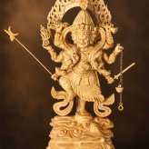 烏枢沙摩明王 仏像 うすさま明王 木彫り 桧木製 高さ36cm トイレの神様 厠の神 不浄除け 浄化 厄除け 開運 木彫仏像 置物