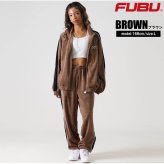 FUBU フブ ロングパンツ メンズ ベロアパンツ イージーパンツ トラックパンツ ルーズシルエット ウエストゴム ブランド 秋 冬 ロゴ 刺繍 大きいサイズ XL XXL オーバーサイズ アメカジ レディース ストリート系 黒 2025fw karlas