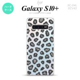 SC-04L SCV42 Galaxy S10+ スマホケース ハードケース 豹柄 A グレー メンズ レディース nk-s10p-027