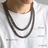 純チタン製 軽い ダブル喜平チェーンネックレス 喜平ネックレス 6面カット チタンネックレス シルバー 50cm 60cm メンズ 男性 金属アレルギー対応
