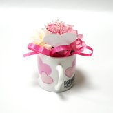【公式ライセンス商品】スヌーピーハートミニカップピンク（Thank you・Happy Birthday・Congratulations) / プリザーブドフラワー 花 お花 フラワー フラワーギフト キャラ スヌーピー かわいい 雑貨 インテリア プレゼント ギフト 母の日 誕生日 記念日 お祝い