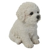 置物 woobia ウービア 犬 ビション お座りビションフリーゼ 小 幅15cm 白 白い犬 リアル 本物そっくり イギリス生まれ 職人手彩色 縁起物 戌年 玄関 インテリア 新築祝い 引っ越し祝い 開店祝い 出産祝い 誕生日 お祝い ギフト プレゼント 犬好き ビションフリーゼ好き