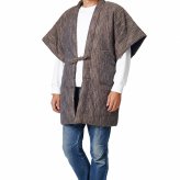 綿入り はんてん 日本製 半天 どてら メンズ やっこ 板締め 7340 MI-03 冬 丹前 はんてん 還暦 ちゃんちゃんこ ハンテン 部屋着 ルームウエア