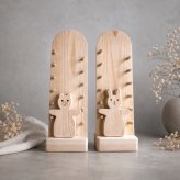 国産ヒノキのカタカタ動物｜選べるウサギ・クマ｜名入れ無料｜木製おもちゃ・知育玩具｜出産祝い・誕生日プレゼント