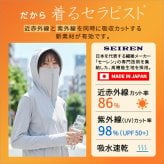 着るセラピストパーカー 日除け 日本製 近赤外線カット86％ 紫外線 UVカット98％ UPF50+ 遮熱 吸水速乾 おしゃれ 薄手 きれいめ かっこいい エイジングケア レディース セーレン ひよけ 涼しい