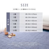 ラグ カーペット 敷き詰め シオン 江戸間3帖 3畳 抗菌 防臭 フリーカット 平織 格子柄