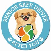 カーサイン 高齢者マーク SENIOR SAFE DRIVER ペキックス マグネット 強力 直径13cm 肉球 日本製 車 ステッカー