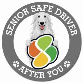 カーサイン 高齢者マーク SENIOR SAFE DRIVER ボルゾイ マグネット 強力 直径13cm 肉球 日本製 車 ステッカー