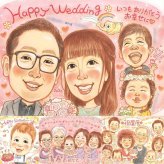 結婚式のギフトに、飾りたくなる似顔絵を贈りませんか。相談しながら作れる、あたたかな似顔絵ギフトです。 似顔絵 ウェルカムボード 贈り物 手描き ギフト プレゼント 名入れ 結婚式 記念 婚礼 ウェディング ブライダル 新婦 カップル 新郎 両親 名入れ 修正無料 下書き確認 一生もの 宝物 かわいい サプライズ ウェディング 思い出 結婚式 一生もの 感激 快気祝い 贈答品 お祝い返し