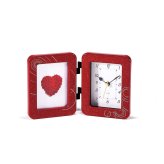 フォトフレーム時計（シルバーライン）　朱 インテリア 漆器 盆 カタログギフト 景品 粗品