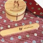 【お名入れ可能】Fave ボストンテリア 木の箸・箸箱 21cm 19cm 天然木 ヘムロック 箸 箸箱 お弁当 オリジナル ボステリ ブルドッグ 犬 ペット 動物 アニマル クリスマス