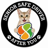 カーサイン 高齢者マーク SENIOR SAFE DRIVER シンガプーラ マグネット 強力 直径13cm 肉球 日本製 車 ステッカー