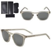 サンローラン サングラス SAINT LAURENT SL 28 SLIM-006 SL28-SLIM-006 ベージュ シルバー サングラス グローバルフィット メンズ レディース ユニセックス