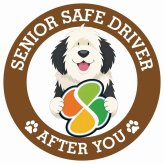 カーサイン 高齢者マーク SENIOR SAFE DRIVER オールドイングリッシュシープドッグ ステッカー シール 直径13cm 肉球 日本製 車