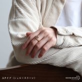 ステンレス ストーンリング ハグリング きらきら シェル 貝殻 ゴールド 指輪 プチプラ 高見え ラグジュアリー レディース 女性 金属アレルギー対応