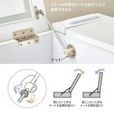 ドレッサー コスボックス 化粧台 ミラー付き 木製 机 幅69cm シンプル 木目 ホワイト ブラウン テレワーク メイクボックス メイクワゴン コンセント付き 収納ボックス コスメ 収納 化粧品 収納付き