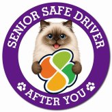 カーサイン 高齢者マーク SENIOR SAFE DRIVER ヒマラヤン マグネット 強力 直径13cm 肉球 日本製 車 ステッカー